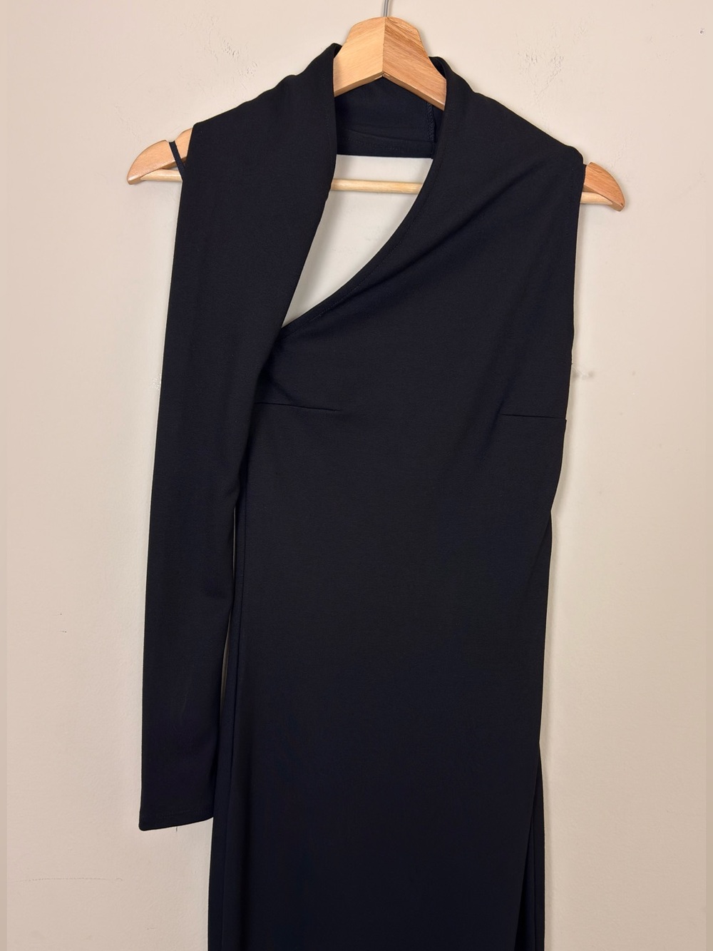 Marcella NYC Manhattan One Shoulder European Ponte Open Back Halter Gown XS - Picture 11 of 15